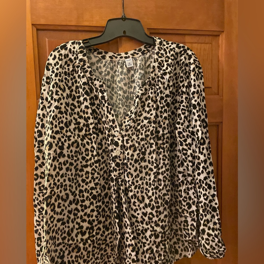 Cheetah print blouse